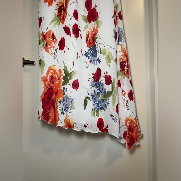 Tribal. Floral Asymmetrical Midi Floral Size 10 
100% POLYESTER Spring Summer - Picture 3 of 13